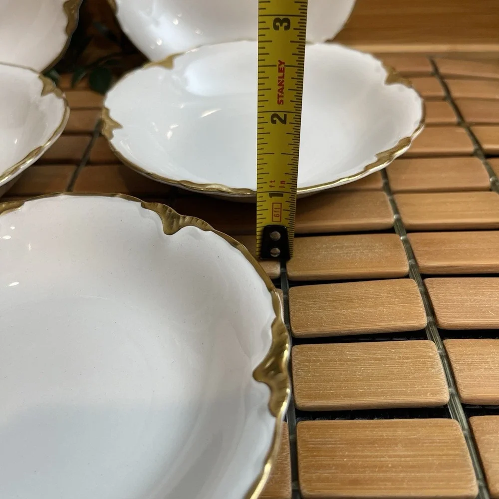 Vintage Johnson Brothers Chantilly Gold Gild Fruit Bowl Set of 5 England READ